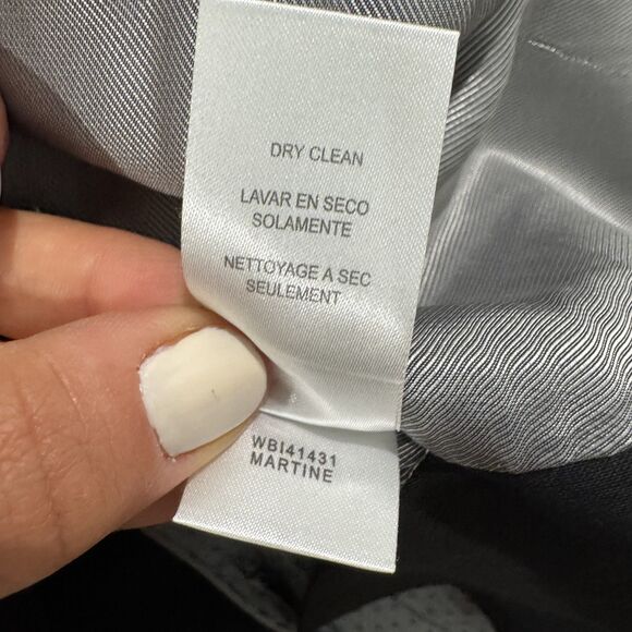 BCBGMAXAZRIA Martine Blazer Women's Large Black Wool Suit Jacket One Button - Picture 9 of 9